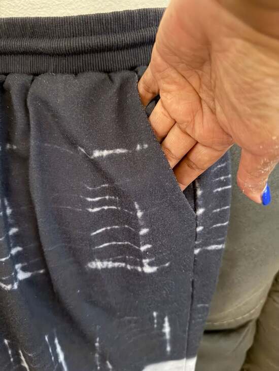 mittoshop Grey Tie-Dye Drawstring Joggers with Pockets - Picture 4 of 4